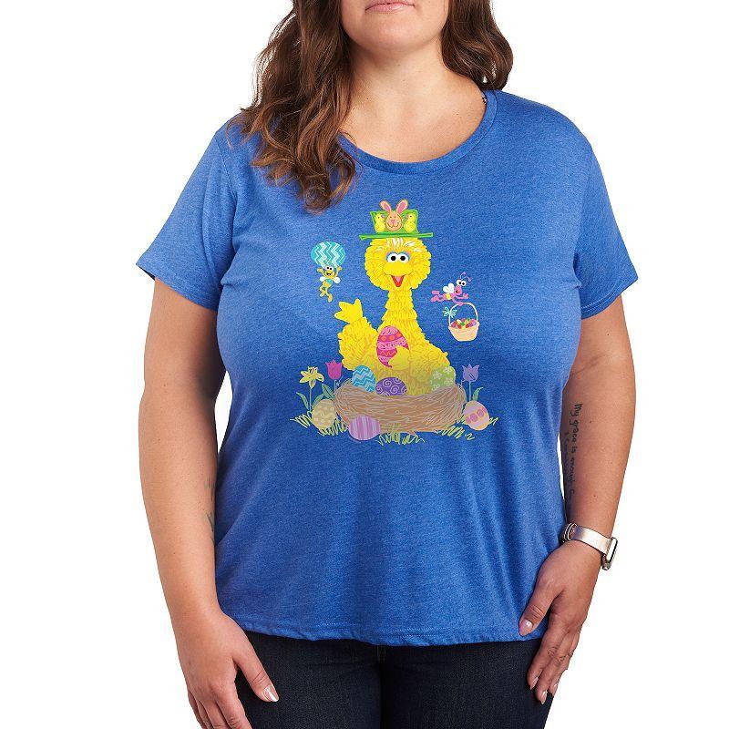 Plus Sesame Street Big Bird Easter Graphic Tee, Womens Product Image