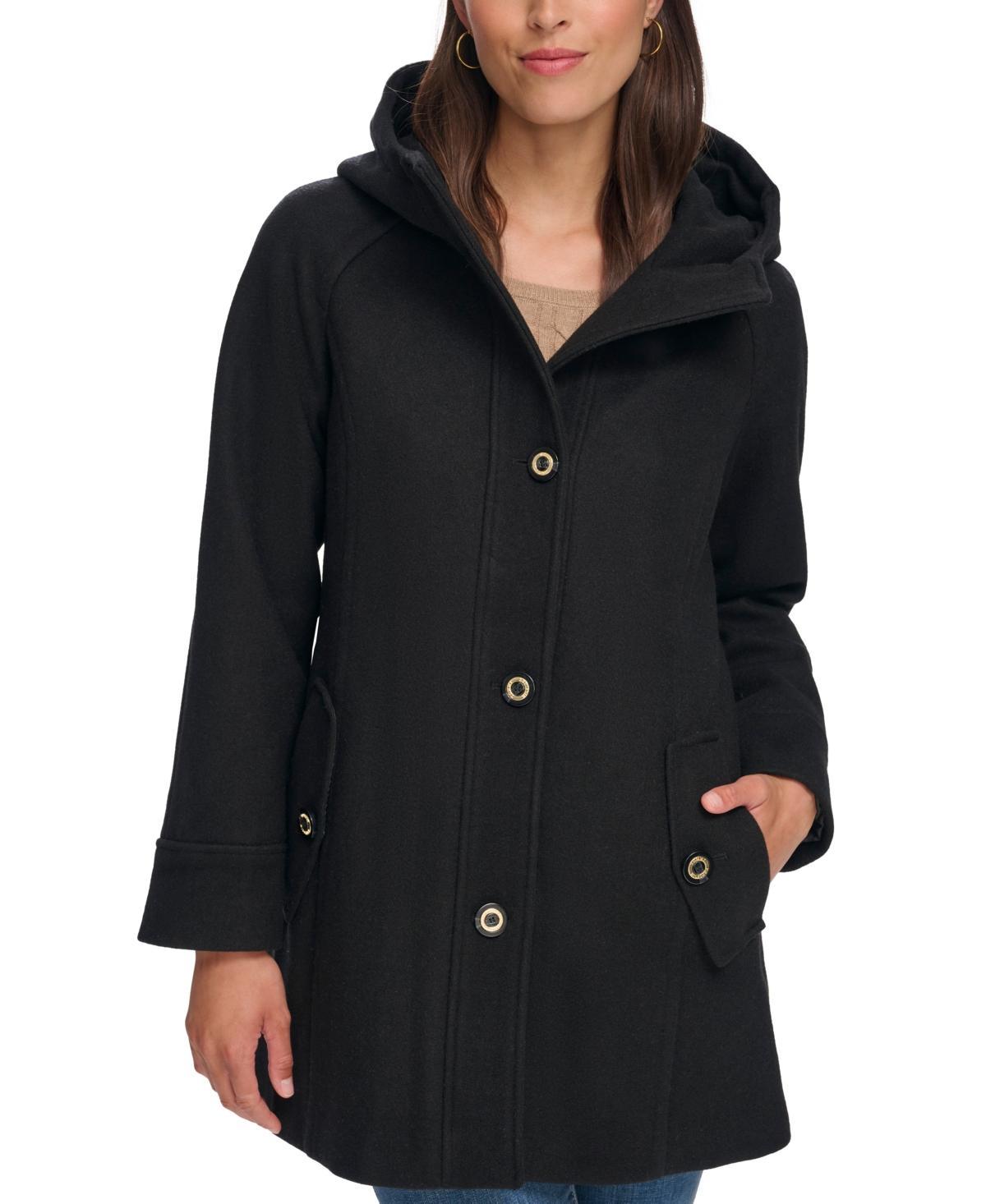 Tommy Hilfiger Womens Hooded Button-Front Coat, Created for Macys Product Image