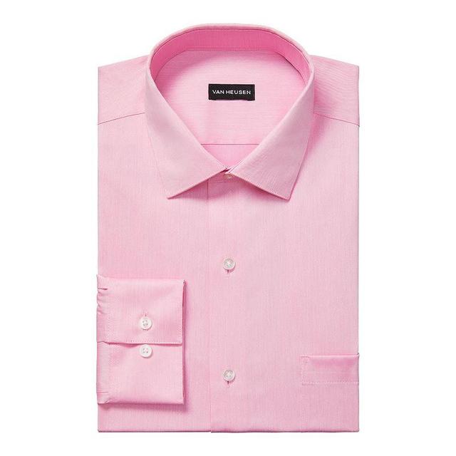 Mens Van Heusen Ultra Wrinkle-Free Slim-Fit Dress Shirt Pink Product Image