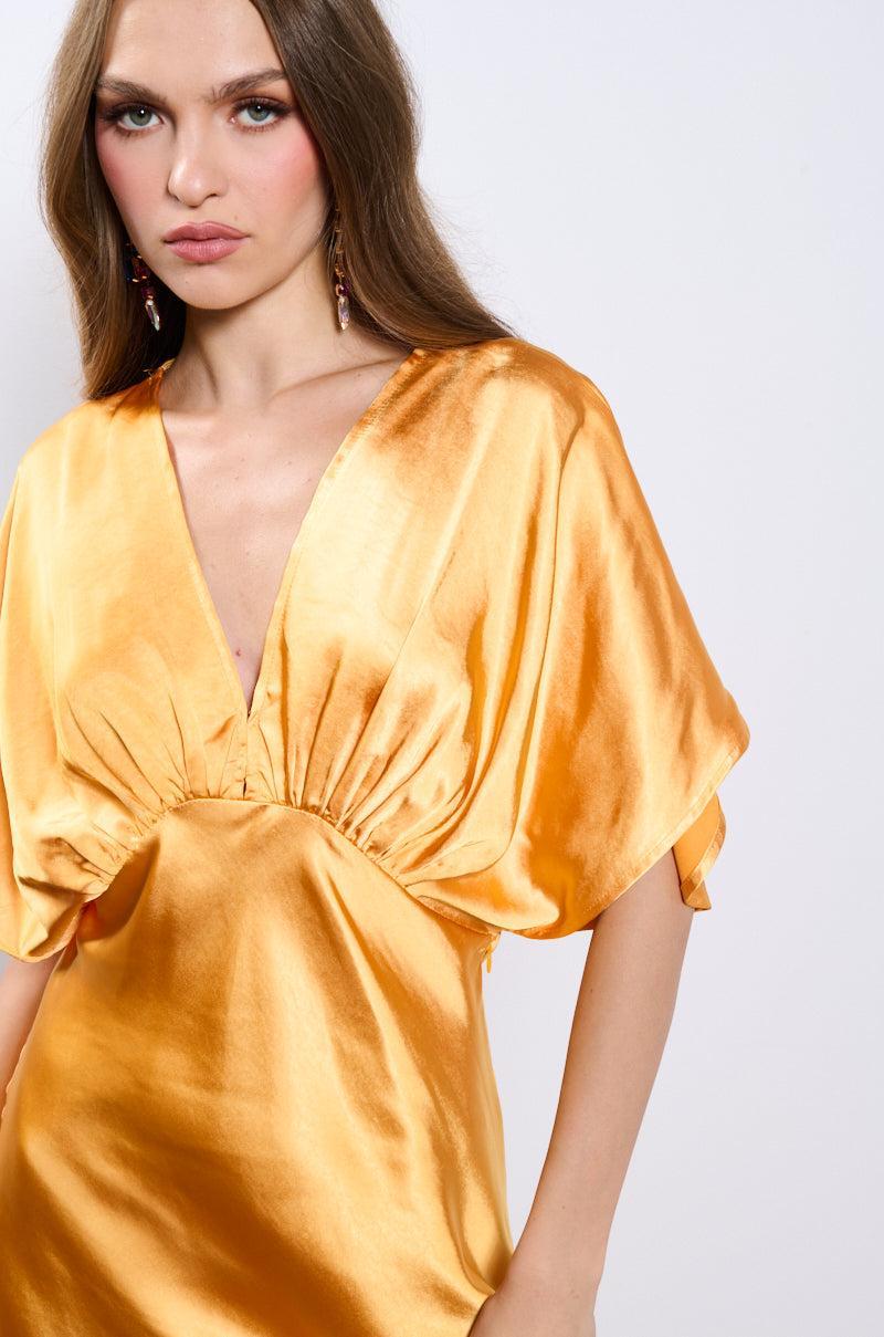 MAD IN LOVE SATIN MAXI DRESS Product Image