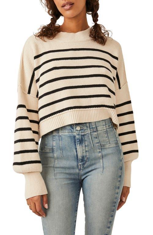 Free People Easy Street Stripe Rib Crop Sweater Product Image