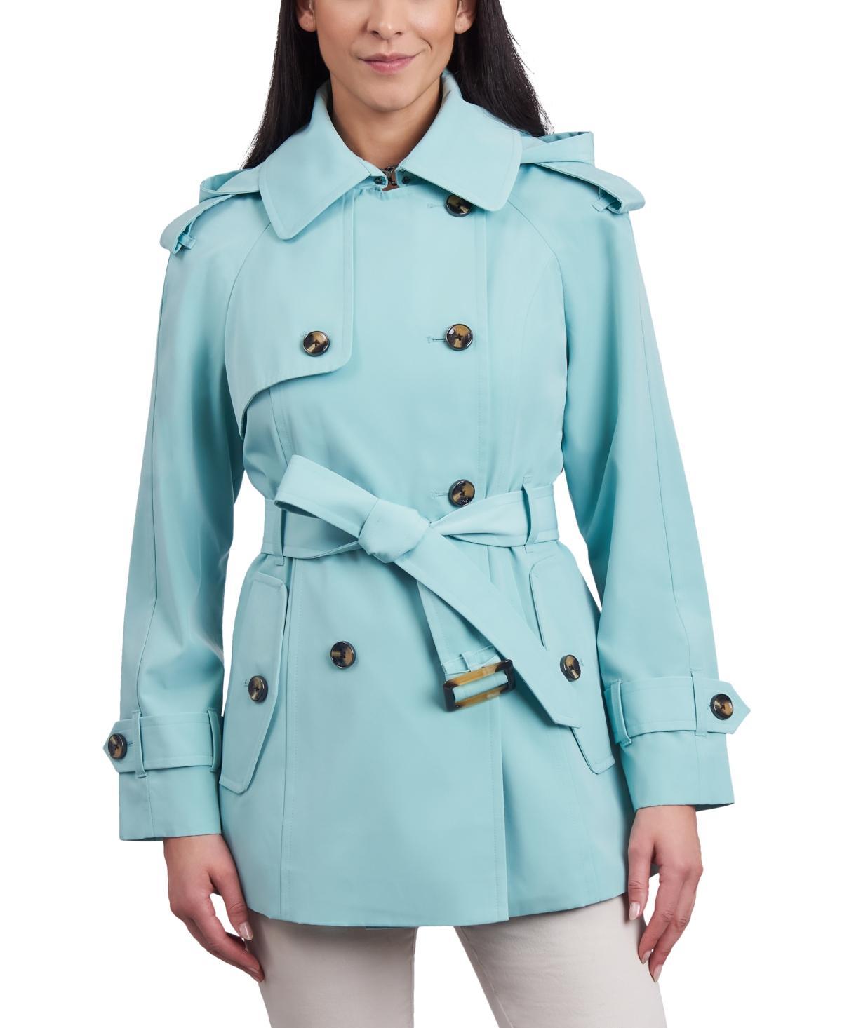 London Fog Womens Double-Breasted Belted Trench Coat Product Image