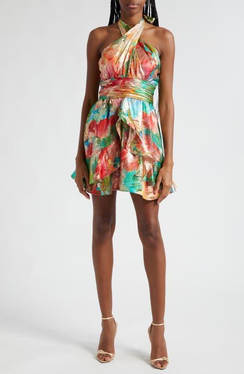 Ramy Brook Reuben Metallic Floral Dress Product Image