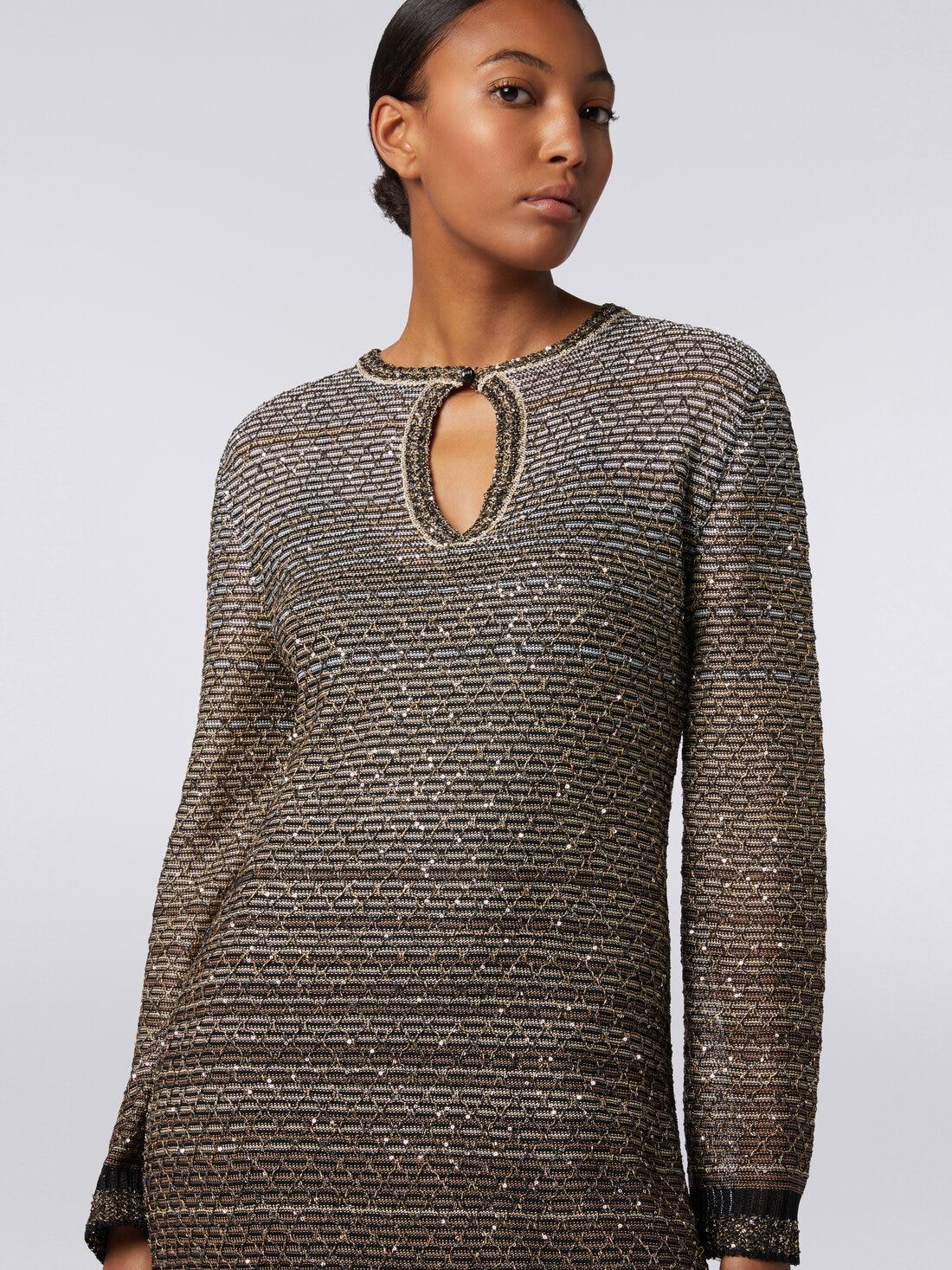 Long dress in dégradé knit with sequins Multicoloured | Missoni Product Image