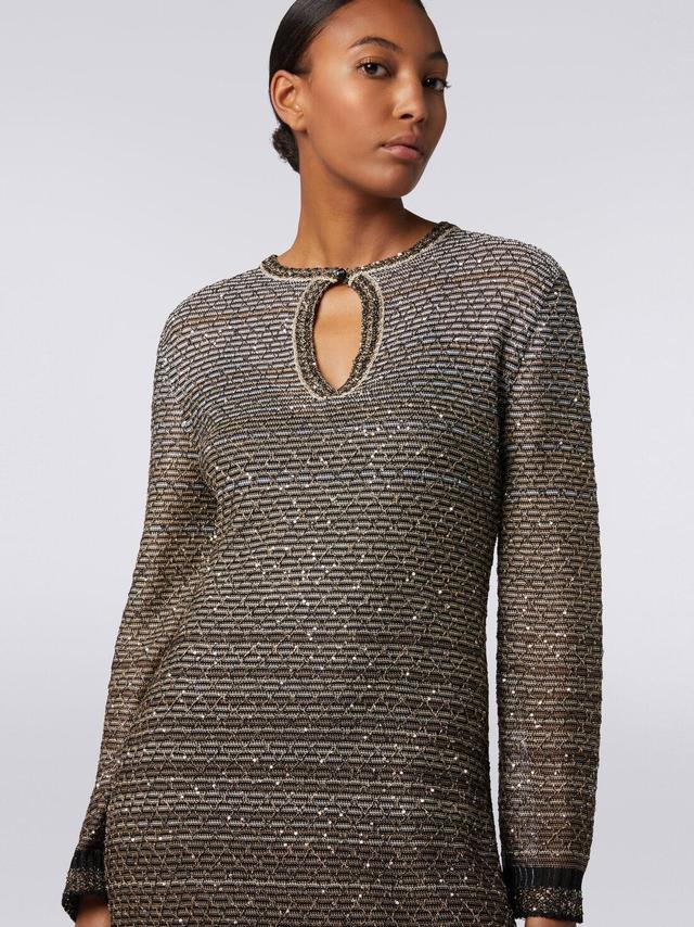 Long dress in dégradé knit with sequins Multicoloured | Missoni Product Image