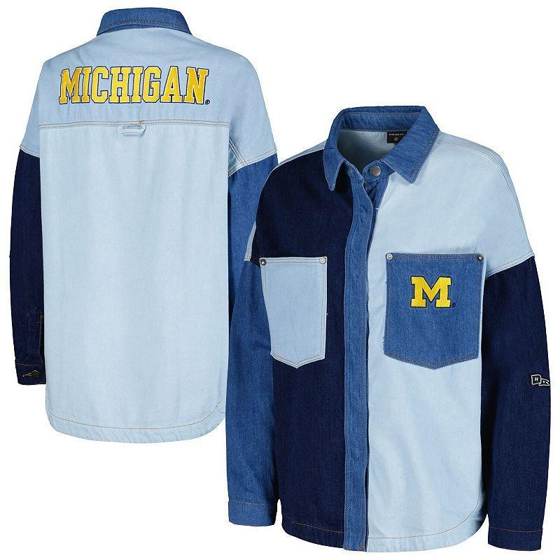 Womens Hype and Vice Denim Michigan Wolverines Multi-Hit Hometown Full-Snap Jacket Product Image