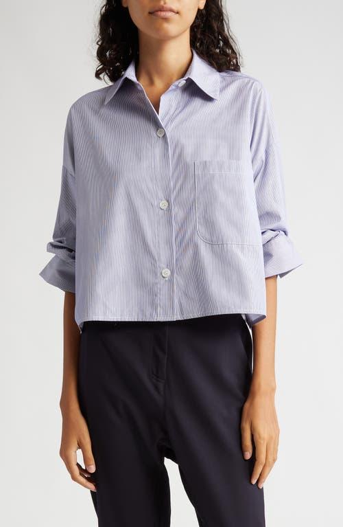 TWP Next Ex Stripe Crop Cotton Button-Up Shirt Product Image