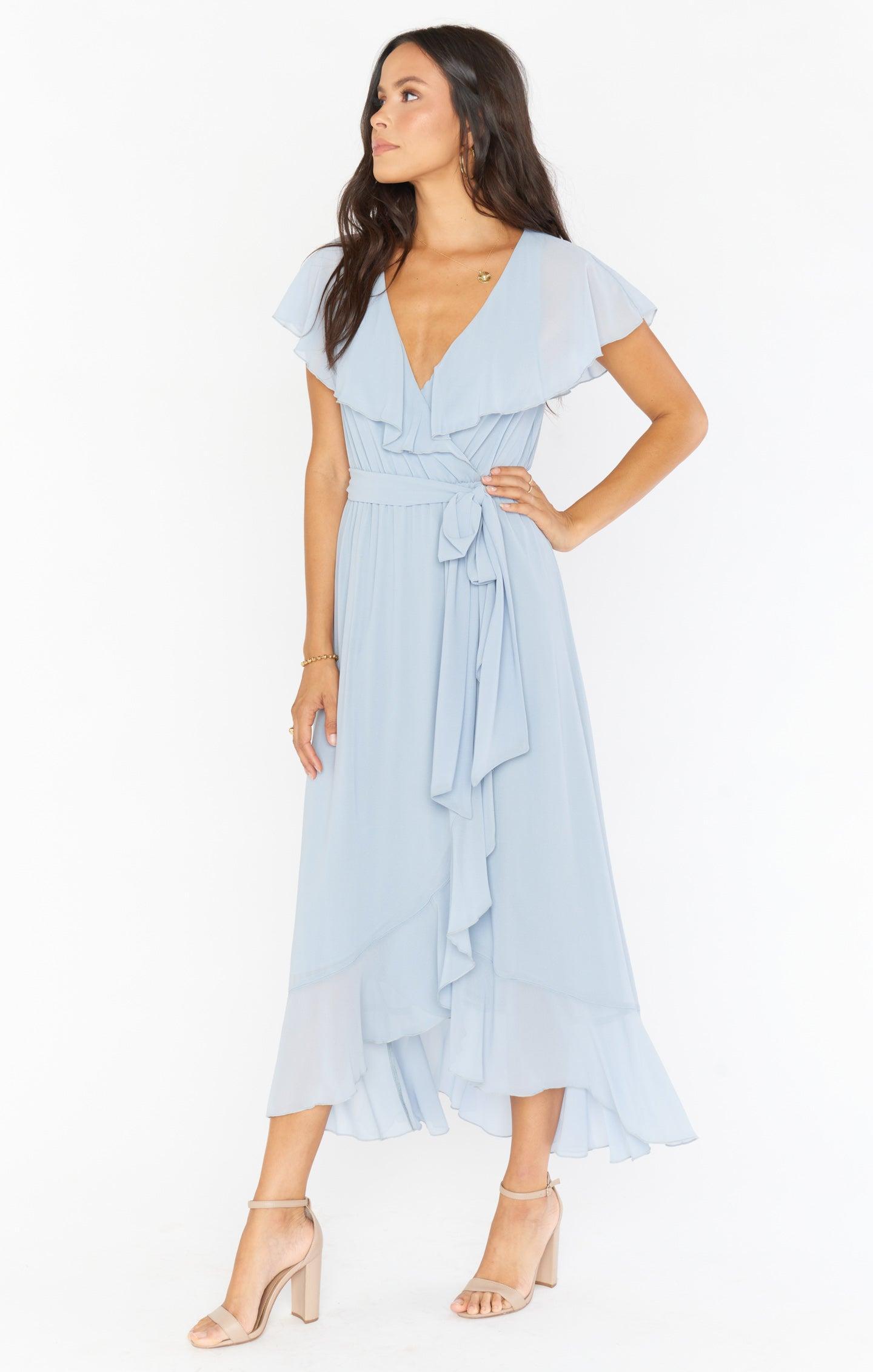 Jess Ruffle Midi Dress ~ Antique Rose Chiffon Product Image