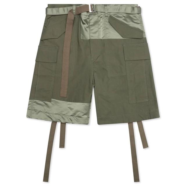 Cotton Nylon Oxford Short - Khaki Male Product Image