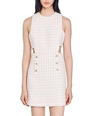 Sandro Liana Sleeveless Cutout Pinafore Dress Product Image