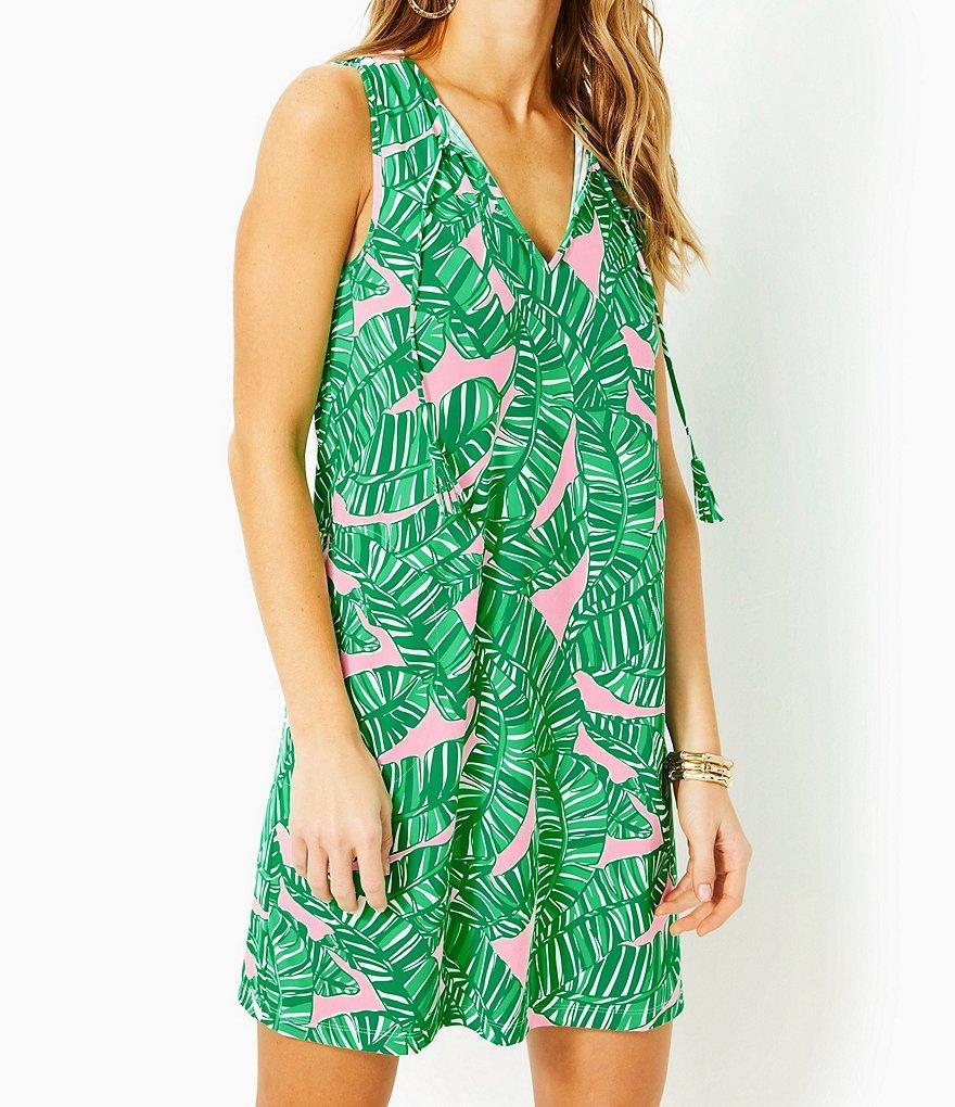 Lilly Pulitzer Johana Sleeveless Conch Shell Print Swim Cover-Up Dress Product Image