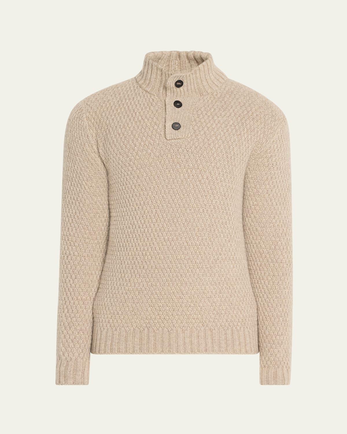 Mens Cashmere Mock Neck Sweater Product Image