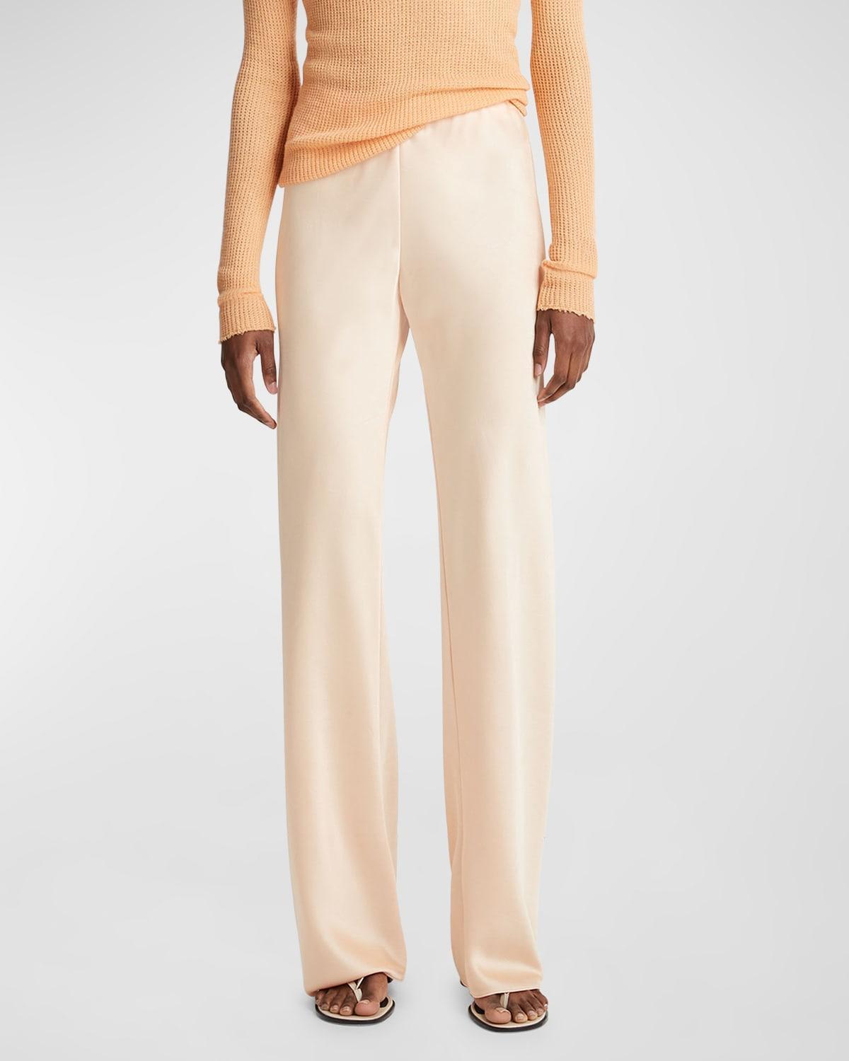 High-Waist Satin Bias Pants Product Image