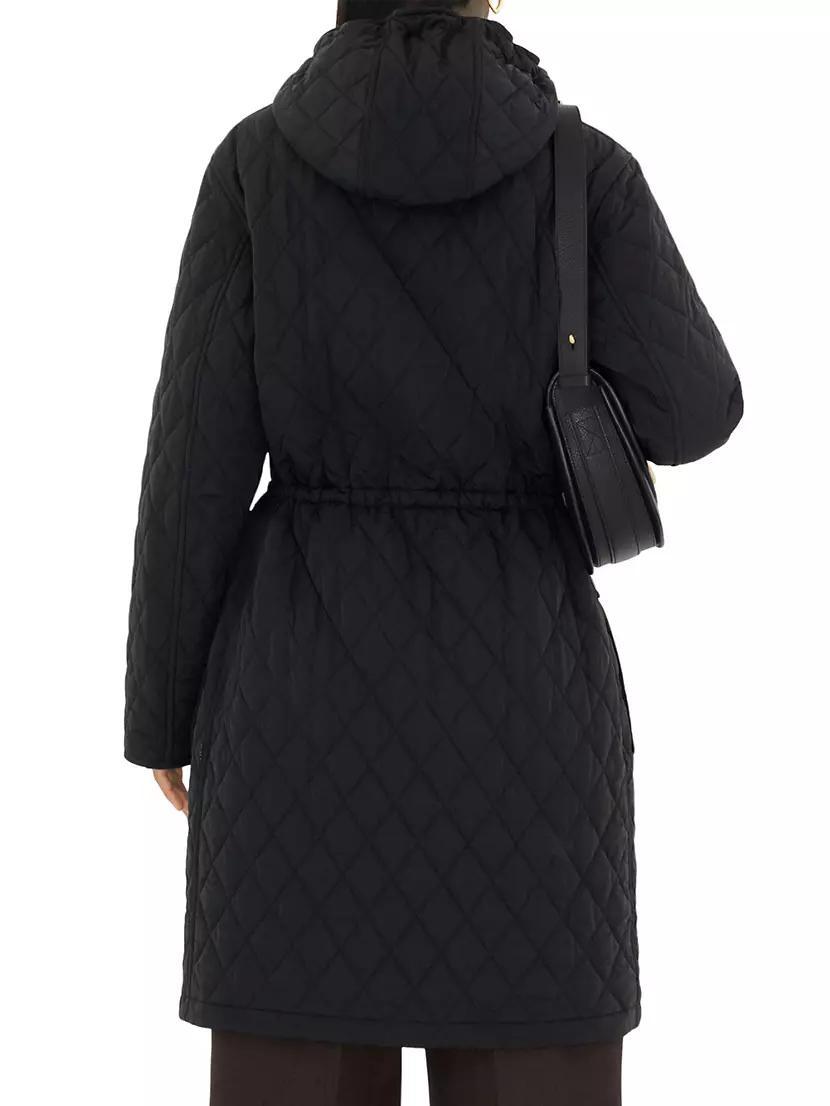 Quilted Hooded Zip-Up Coat Product Image