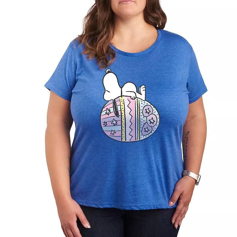 Plus Peanuts Snoopy Easter Egg Graphic Tee, Womens Product Image