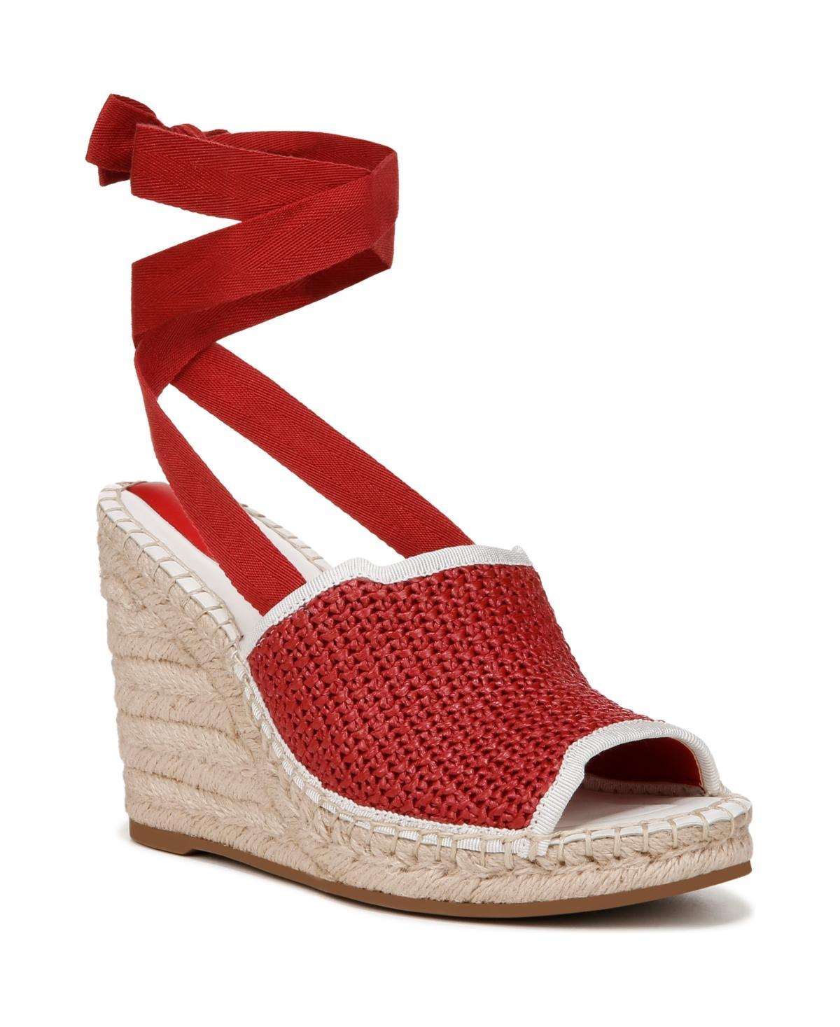 Franco Sarto Womens Sierra Espadrille Wedge Sandals - White Product Image