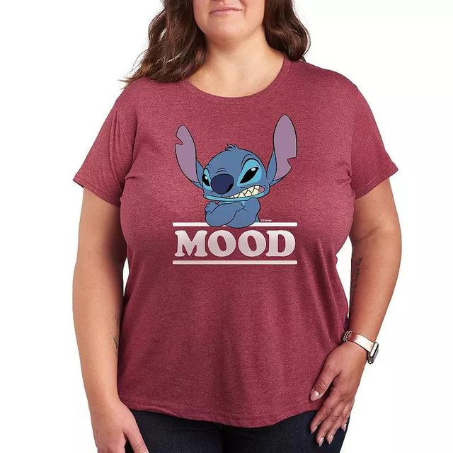 Disneys Lilo & Stitch Plus Mood Graphic Tee, Womens Product Image