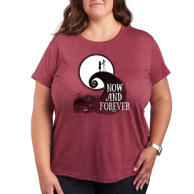 Disneys The Nightmare Before Christmas Plus Now And Forever Graphic Tee, Womens Product Image