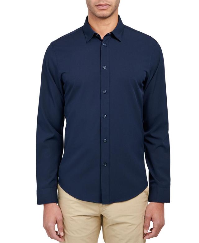 Brooklyn Brigade Mens Dante Non-Iron Performance Stretch Moisture-Wicking Solid Button-Down Shirt Product Image