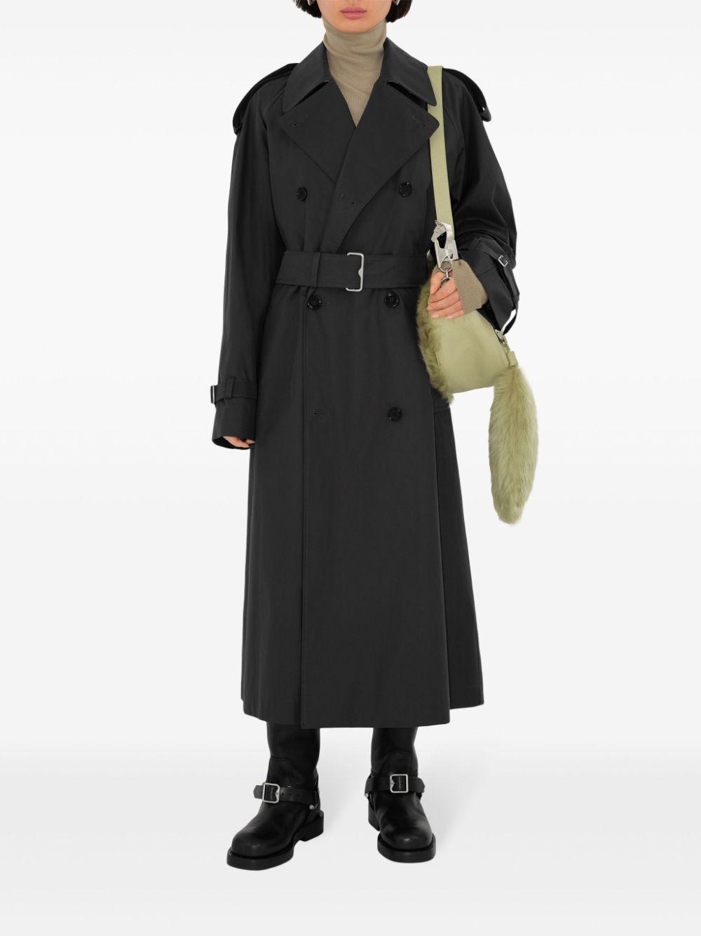 belted long trench coat Product Image