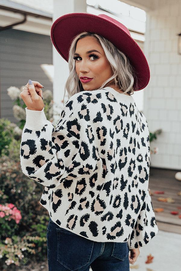 Bundled Up In Brighton Leopard Sweater Product Image