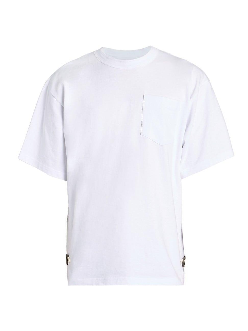 Mens Cotton Jersey Side-Zip T-Shirt Product Image