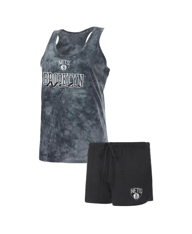 Womens Concepts Sport Charcoal Brooklyn Nets Billboard Racerback Tank Top & Shorts Sleep Set Product Image