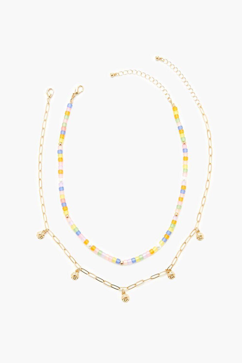 Beaded Charm Necklace Set | Forever 21 Product Image