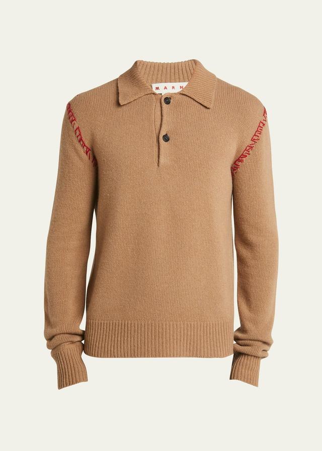 Mens Wool-Cashmere Polo Shirt Product Image