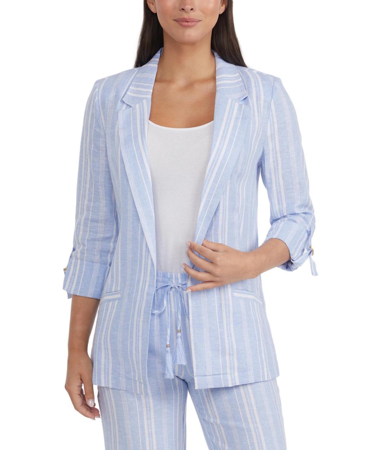 Ellen Tracy Womens Blazer with Tab Rolled Cuff Product Image