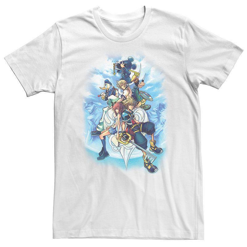 Big & Tall Disney Kingdom Hearts 2 Group Shot Sketch Tee, Mens Product Image