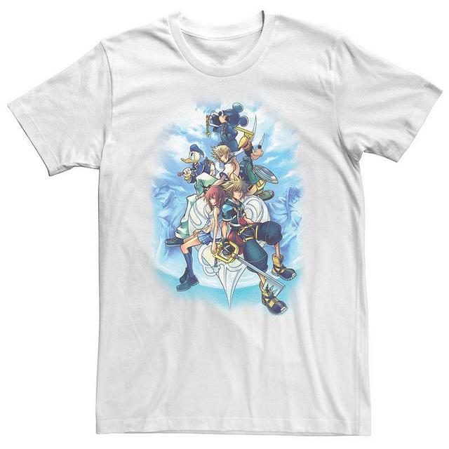 Big & Tall Disney Kingdom Hearts 2 Group Shot Sketch Tee, Mens Product Image