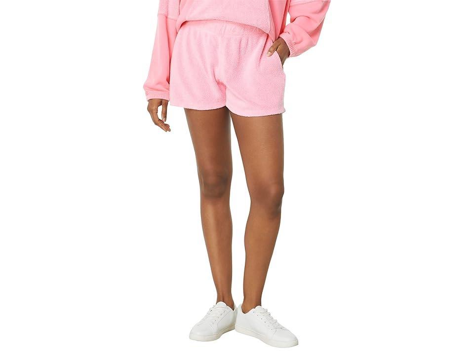 SUNDRY Faux Sherpa Shorts (Pigment Hot ) Women's Clothing product image