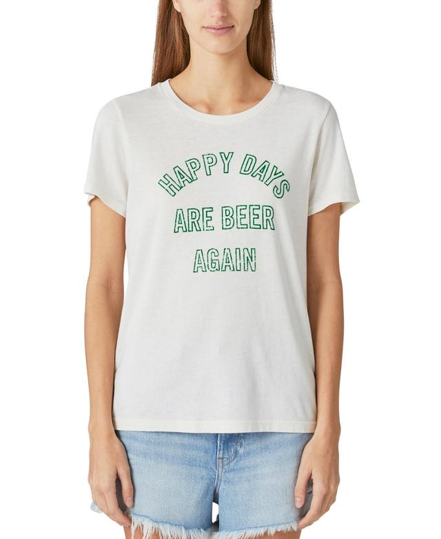 Lucky Brand Womens Graphic-Print Short-Sleeve T-Shirt Product Image