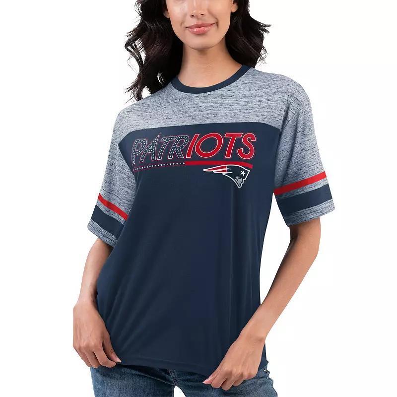 Womens G-III 4Her by Carl Banks New England Patriots Track T-Shirt Blue Product Image