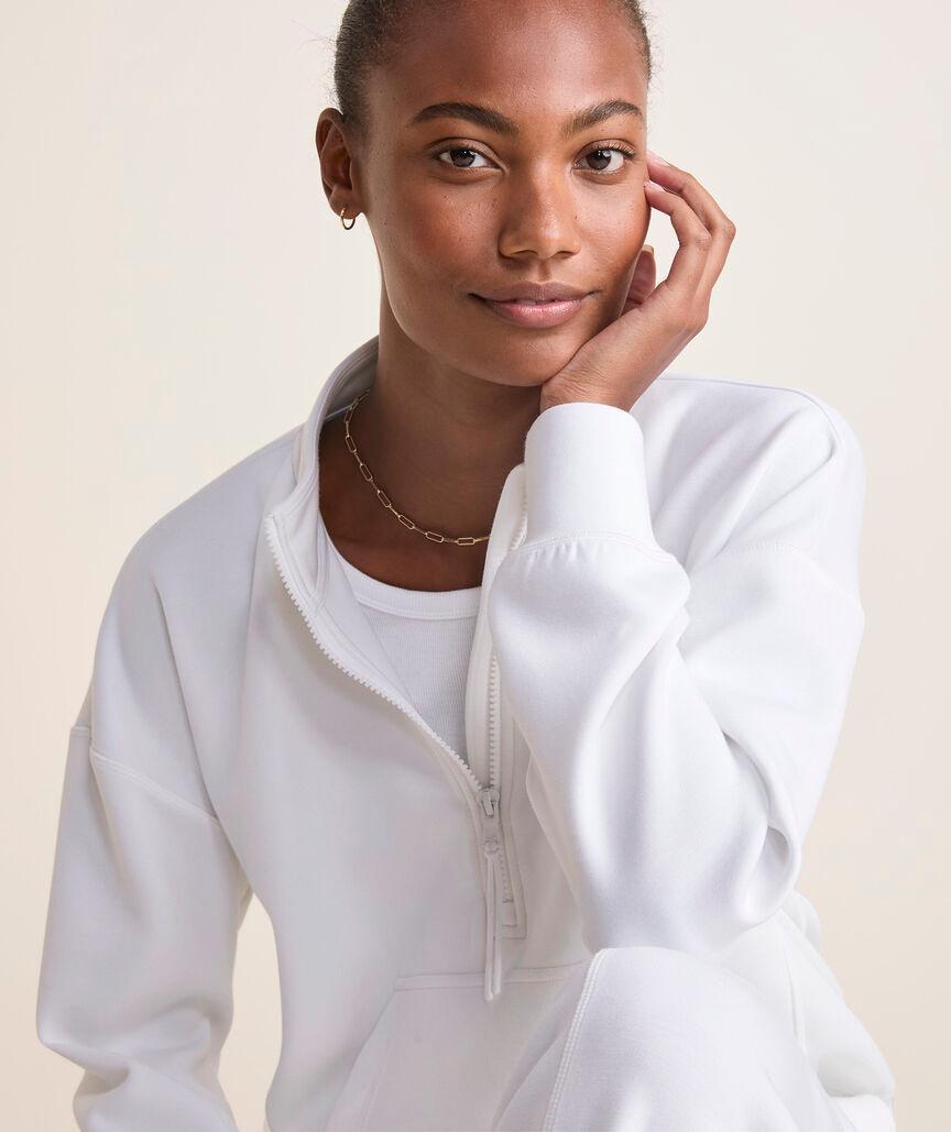 Silky Scuba Oversized Quarter-Zip Product Image