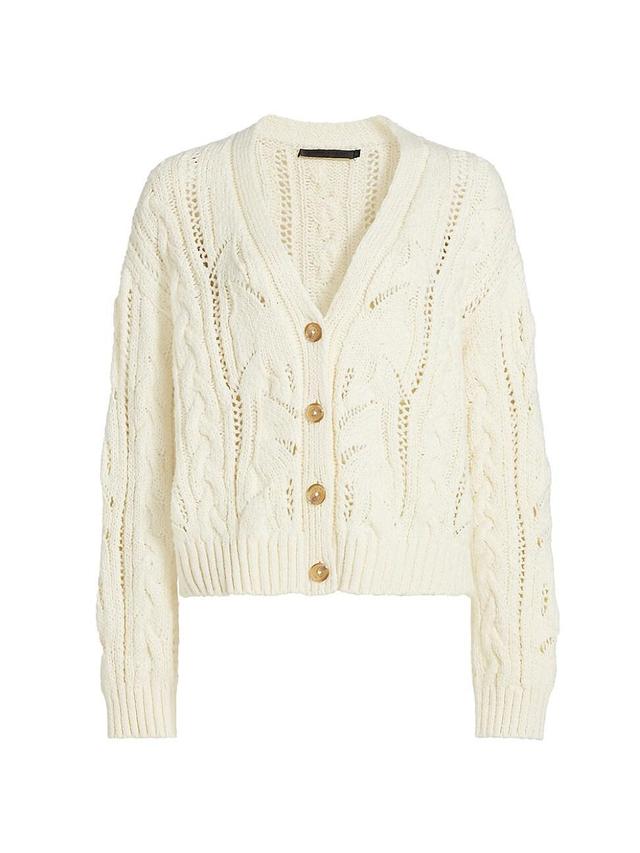 Womens Audrey Cotton V-Neck Cardigan Product Image