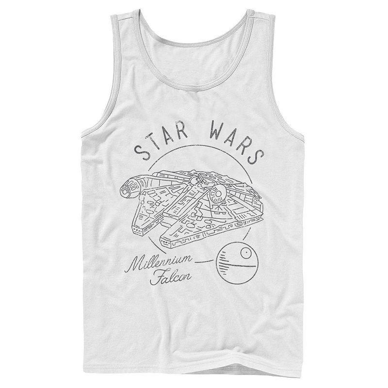 Mens Star Wars Falcon Doodle Tank Top Product Image