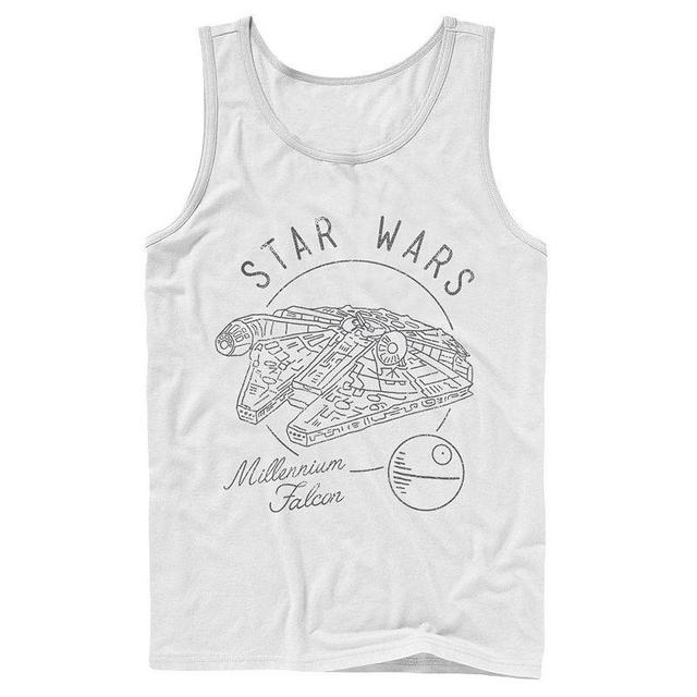 Mens Star Wars Falcon Doodle Tank Top Product Image