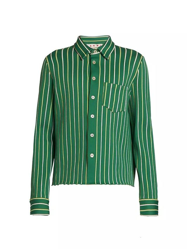 Striped Button-Up Shirt Product Image