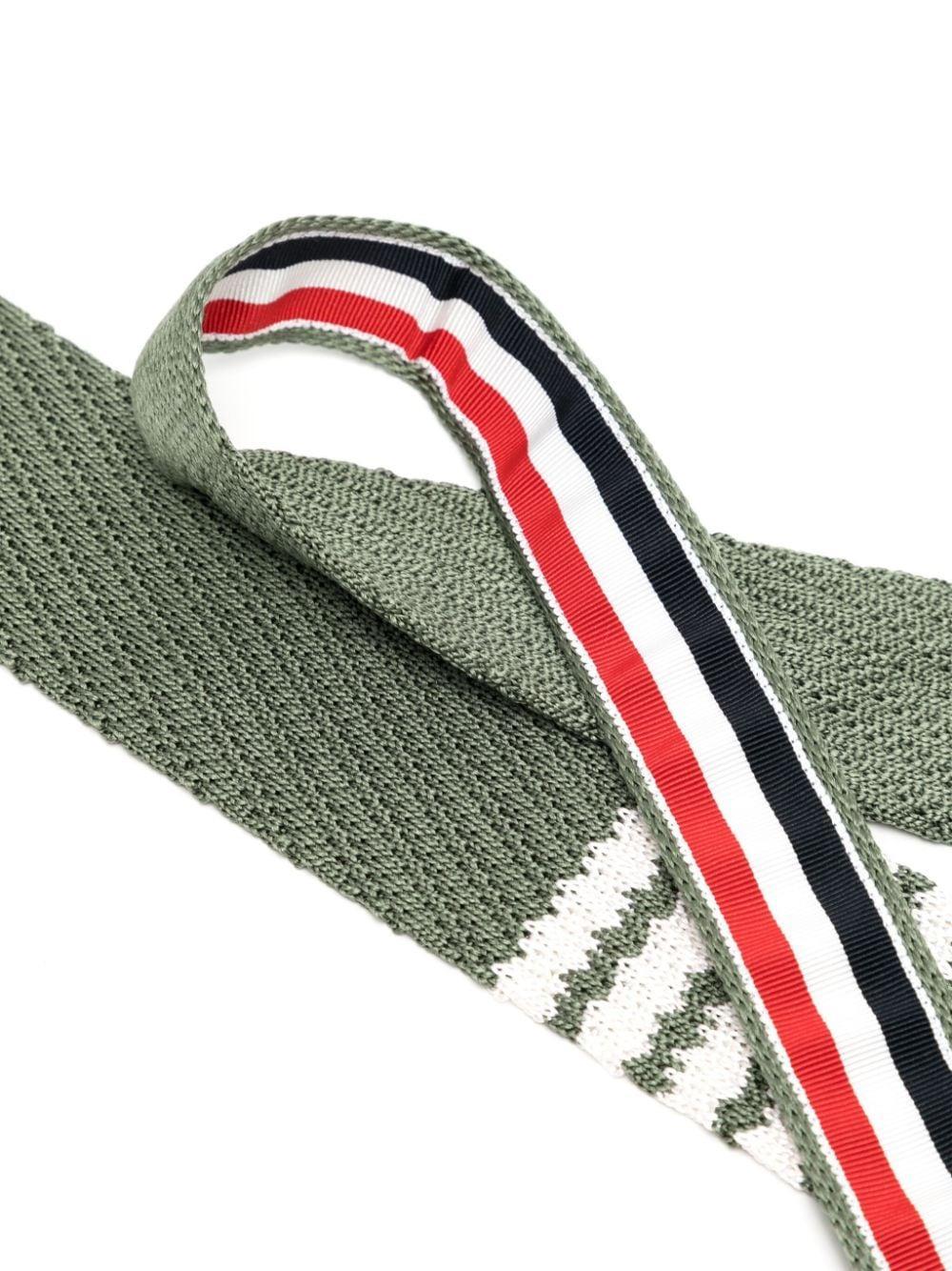 4-bar Silk Knit Tie In Green Product Image