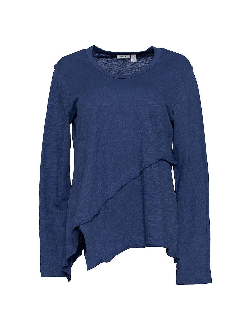 Womens Crew Long Sleeve Easy Crossover Hem Product Image