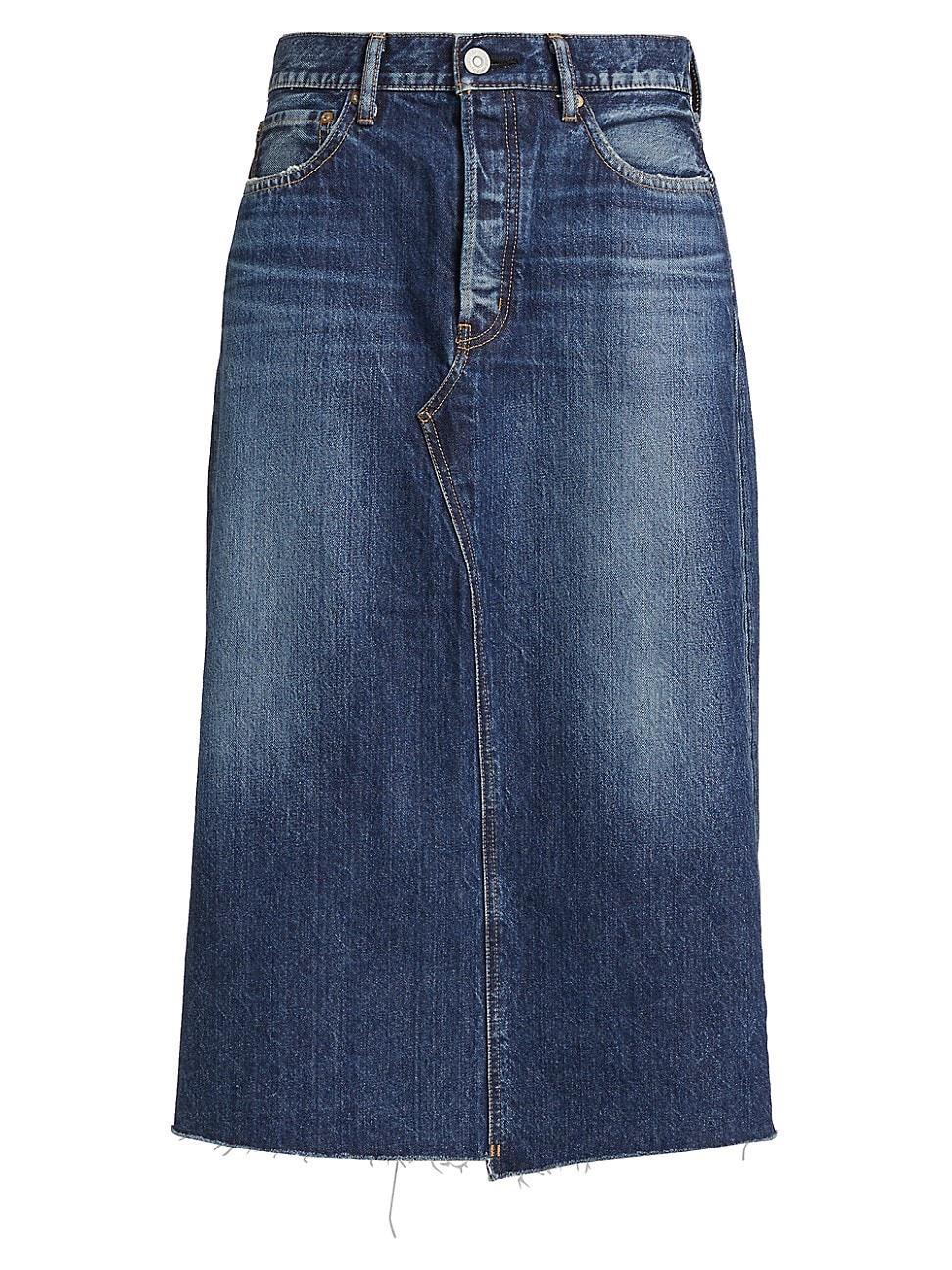 Womens Longleaf Denim Skirt product image