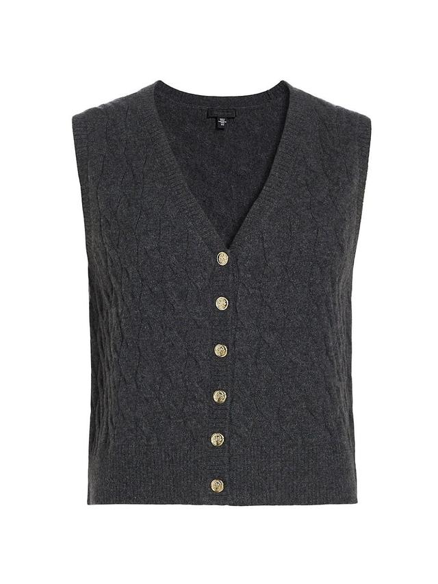 Womens Cable-Knit Cashmere Vest Product Image