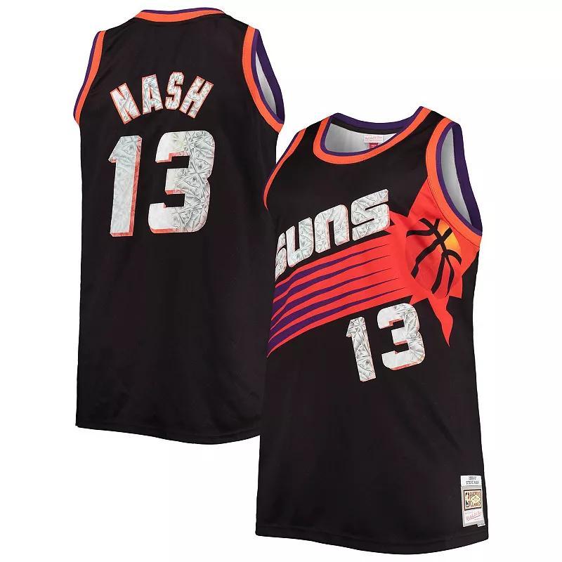 Mens Mitchell & Ness Steve Nash Black Phoenix Suns Big & Tall 1996/97 NBA 75th Anniversary Diamond Swingman Jersey Product Image