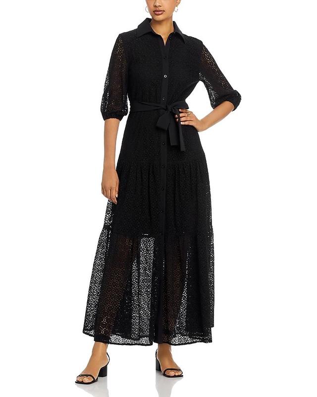 Misook Lace Button Front Maxi Dress Product Image