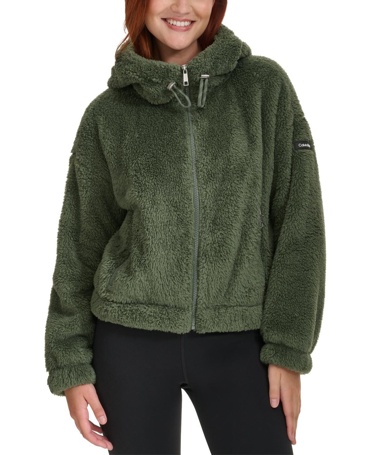 Calvin Klein Performance Womens Hooded Sherpa Jacket Product Image