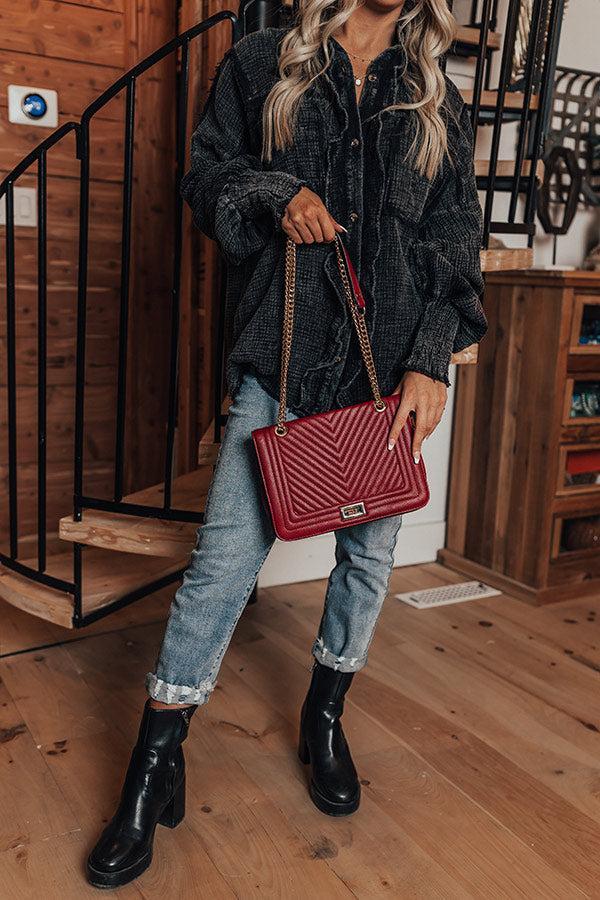 Moves To Make Faux Leather Crossbody In Wine Product Image