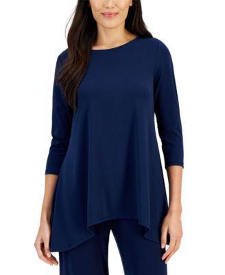 Jm Collection Womens 3/4-Sleeve Knit Top, Regular & Petites, Created for Macys Product Image