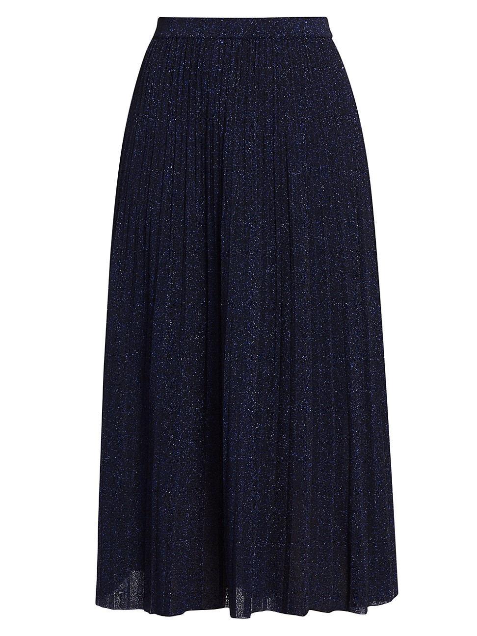 Womens Alight Metallic Rib-Knit Midi-Skirt Product Image